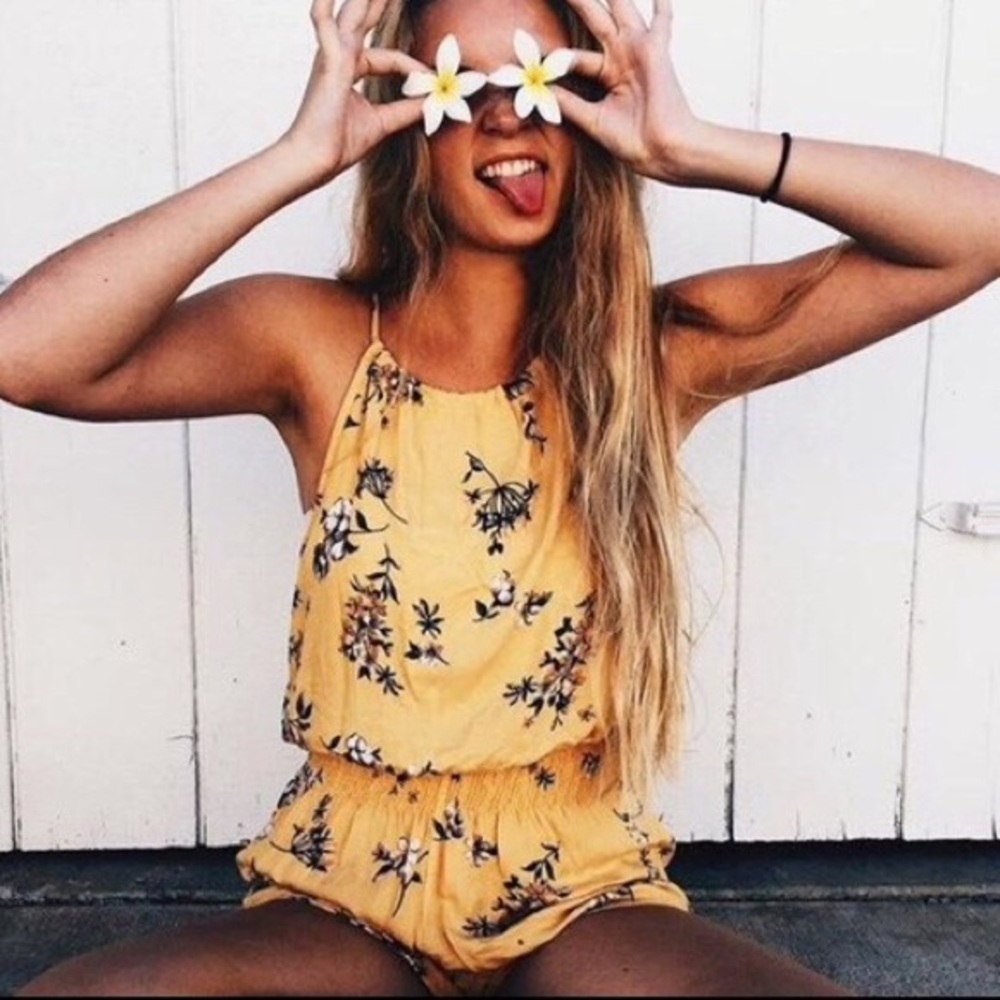 NWOT rare brandy floral romper